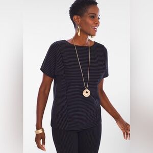 Pinstriped Ponte Tee — Chicos